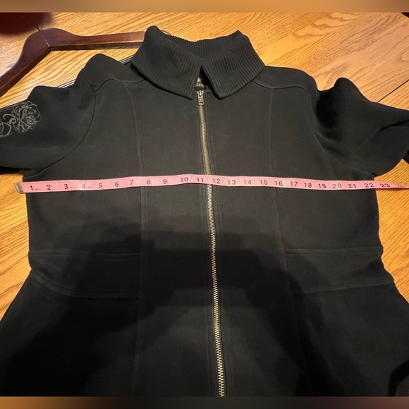 Women's Black Zip-Up Jacket - Picture 12 of 16